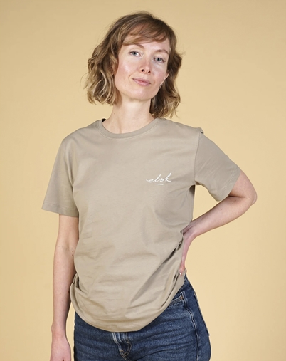 Elsk - Signed Basic Womens Casual T-shirt - Cashew Beige